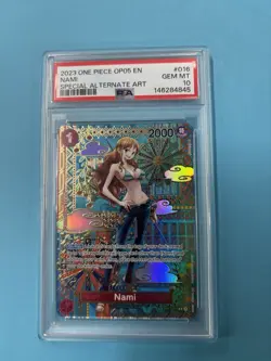 ONE PIECE NAMI 2023 OP05-AWAKENING OF THE NEW ERA #016 SPECIAL ALT ART PSA 10 - Image 1