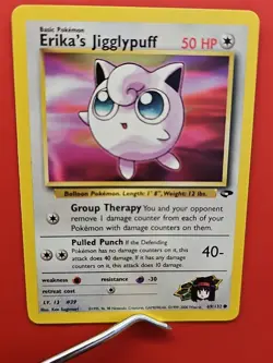 Pokemon TCG Erika's Jigglypuff Card 69/132 Gym Challenge Unlimited - Image 1