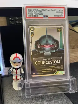 PSA 10 Gundam Arsenal Base Gouf Custom 2022 Ab02 Parallel Rare Holo Foil Card - Image 1