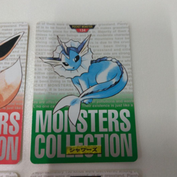 Pokemon Carddass Eevee Red Green 1st Gen Booster 4 Card Lot Authentic - Image 3