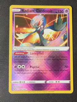 Radiant Gardevoir 069/196 Holo Shiny Pokemon TCG Card Lost Origin 2022 NEAR MINT - Image 1