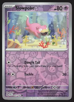 SV07: Stellar Crown Slowpoke #057/142 Reverse Holo Pokemon Card - Image 1