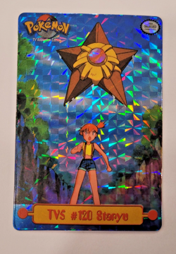 Misty's Staryu #120 Vintage 90's Topps Prism Vending Sticker Card NM/MINT - Image 1