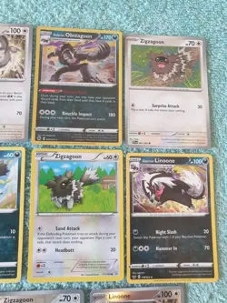 ZIGZAGOON, LINOONE, & OBSTAGOON BUNDLE OF POKEMON CARDS - Image 3