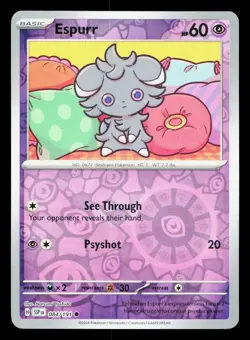 Espurr 084/191 Surging Sparks NM Reverse Holo Pokemon Card TCG - Image 1