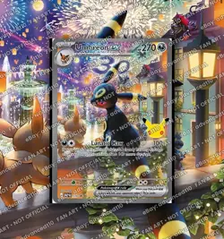 Pokemon TCG Umbreon ex Fan Art Holo Promo EX Card 110 270 HP English - Image 2