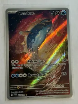 Pokemon TCG Dondozo Card 207/198 Scarlet & Violet Base Set Illustration Holo - Image 1