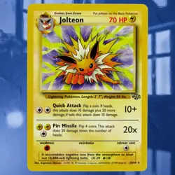Pokemon Jolteon #20/64 Rare Jungle Set Non-Holo Card ☆LP-NM☆ See Photos - Image 1