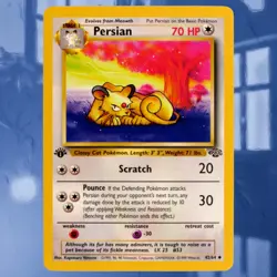 1st Edition Persian #42/64, 1999 Jungle Set Pokemon Card ☆Near-Mint☆ See Photos - Image 1