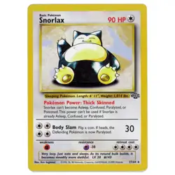 Pokemon Snorlax #27/64 Jungle Set Rare Non-Holo Card ☆Near-Mint☆ See Photos - Image 1
