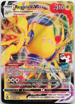Regieleki VMAX Holo Ultra Rare Prize Pack Series Cards 058/195 NM - Image 1