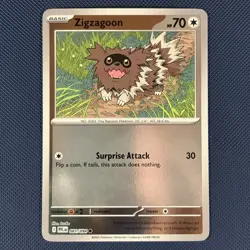 Zigzagoon 081/094 - Phantasmal Flames - Common Reverse Holo Pokemon Card - NM - Image 1