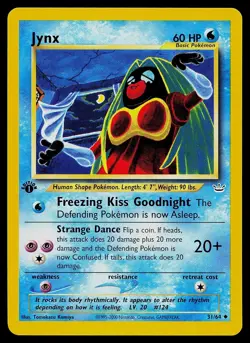 Pokemon Card - Jynx Neo Revelation 31/64 1st Edition Uncommon - Image 1
