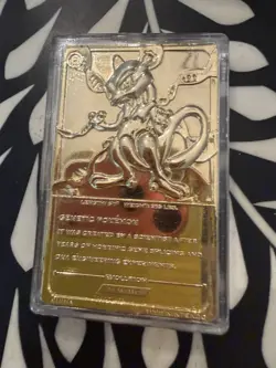 🔥1999 MEWTWO #150 Gold Bar Card Limited Edition Burger King Gold Plated Pokemon - Image 2