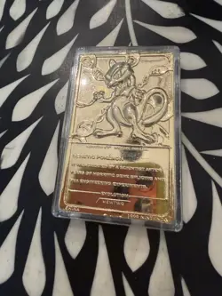 🔥1999 MEWTWO #150 Gold Bar Card Limited Edition Burger King Gold Plated Pokemon - Image 3