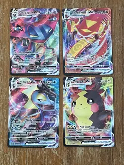Pokemon Full Art VMax Holo Card Lot 4 Cards NM - Image 1