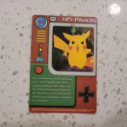 Pikachu TV2 #25 Vintage Topps Vending Prism Holo Foil Sticker Card NM/MINT - Image 3