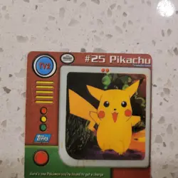Pikachu TV2 #25 Vintage Topps Vending Prism Holo Foil Sticker Card NM/MINT - Image 4