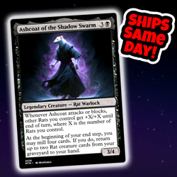 Ashcoat Of The Shadow Swarm - Custom Art Magic: The Gathering Playtest Card - Image 1