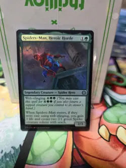 NM Foil Spiders-Man, Heroic Horde, MTG, Marvel's Spider-Man, Magic, 117 - Image 1