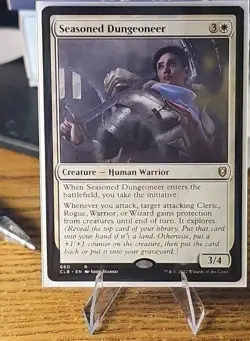 Seasoned Dungeoneer MTG CLB 660 Rare NM White Human Initiative Dungeon - Image 1