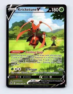 NM Kricketune V TG12/TG30 Silver Tempest Trainer Gallery Ultra Rare Pokemon Card - Image 1