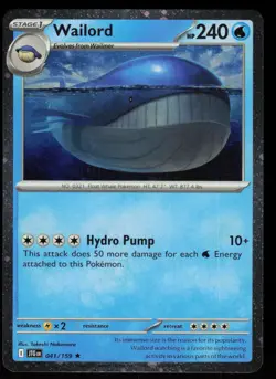 Wailord (Cosmos Foil) 041/159 Promo Miscellaneous Cards & Products Pokemon NM - Image 1