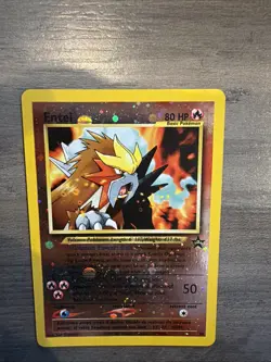 Pokemon TCG Entei Wizards Black Star Promos 34 Holo Promo Promo W/Swirl - Image 1
