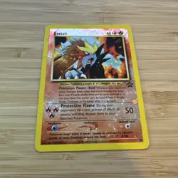 Pokemon TCG Entei Wizards Black Star Promos #34 Holo Promo ~ Damaged Creases - Image 1