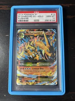 2014 Pokemon XY Mega Charizard EX Holo Flashfire 13/106 Psa 10 Gem Mint Low Pop - Image 1
