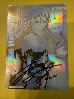 Union Arena Slime Rimuru AP /100 HAND SIGNED Voice Actor Miho Okasaki Auto 009 - Image 1