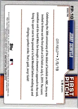2026 Topps Series 2 Jerry Seinfeld First Pitch Rainbow Foil NY Mets - Image 2