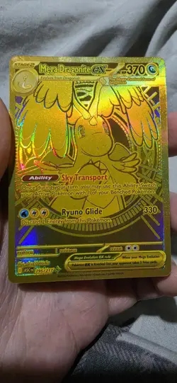 Pokemon TCG Ascended Heroes Mega Dragonite Ex 295/217 Mega Hyper Rare Gold Card - Image 2