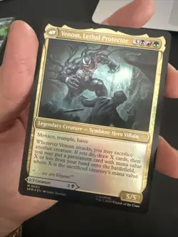 MTG SPM Eddie Brock Venom Lethal Protector 55 Mythic Spider-Man Foil NM - Image 2
