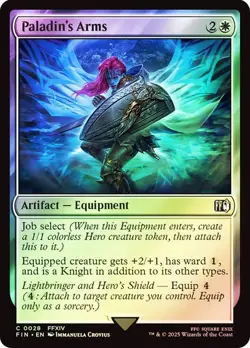 Paladin's Arms FINAL FANTASY MTG MAGIC ARTIFACT EQUIPMENT FOIL - Image 1