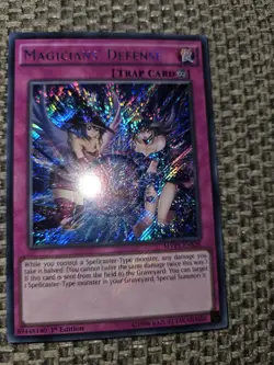 MVP1-ENS28 Yu-Gi-Oh! - Magicians' Defense - Secret - 1st Ed - Mint - Image 1