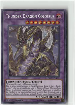 Thunder Dragon Colossus SOFU-EN037 Secret Rare 1st Edition VLP - Image 1
