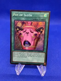 YuGiOh Chaos Origins 1st Edition Pot of Sloth CORI-EN061 Secret Rare NM - Image 1