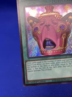 YuGiOh Chaos Origins 1st Edition Pot of Sloth CORI-EN061 Secret Rare NM - Image 5