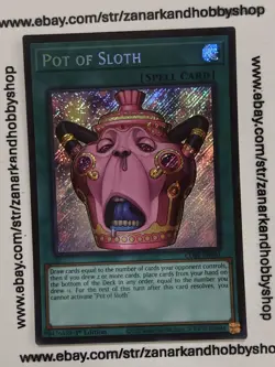 Yugioh Pot of Sloth CORI-EN061 SECRET RARE NM - Image 1