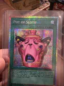 Konami Yu-Gi-Oh! Pot of Sloth CORI-EN061 Chaos Origins 1st Ed Starlight Rare. - Image 1