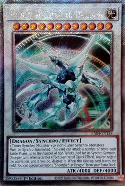 RA04-EN158 SHOOTING QUASAR DRAGON PLATINUM SECRET RARE 1ST EDITION YuGiOh CARD - Image 1