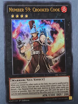 Yugioh Number 59: Crooked Cook DRL3-EN025 1st Edition LP - Image 1