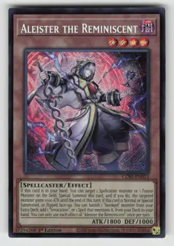 YuGiOh Chaos Origins ALEISTER THE REMINISCENT - Secret Rare Card #CORI-EN015 - Image 1