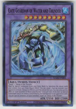 Gate Guardian of Water and Thunder MAZE-EN006 Super Rare Yu-Gi-Oh 1st Edition NM - Image 1