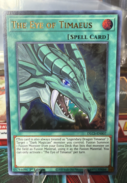 Yugioh Card TCG The Eye of Timaeus Ultra Rare DLCS-EN007 1st Edi Near Mint UR NM - Image 1