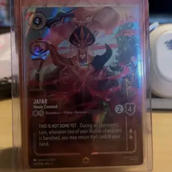 Disney Lorcana Into the Inklands Enchanted Jafar - Newly Crowned 210/204 Foil - Image 1