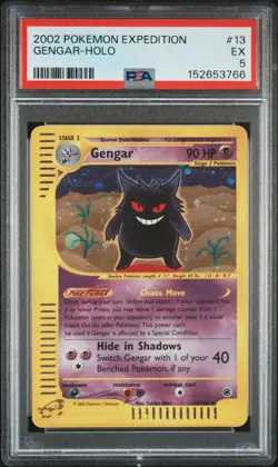 2002 Pokemon Expedition 13 Gengar Holo PSA 5 152653766 - Image 1
