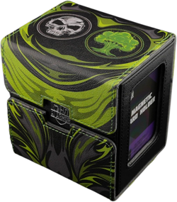 Ai Armor MTG Commander 100+ Card Custom Art Deck Box with Storage (Green/Black) - Image 1