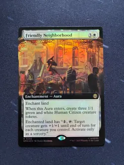 Friendly Neighborhood Foil Extended Art Marvel's Spider-Man Rare (SPM) MTG - Image 1